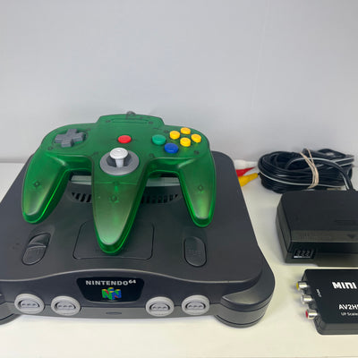 N64 CONSOLE WITH 3RD PARTY CONTROLLER WITH HDMI ADAPTER