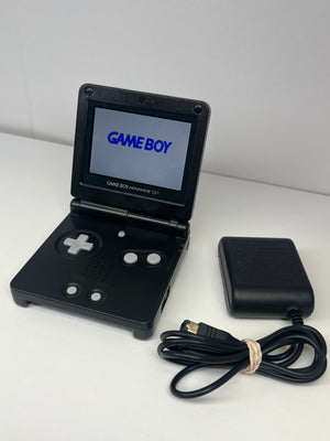 GAMEBOY ADVANCE SP ONYX BLACK AGS-101 SCREEN WITH CHARGER