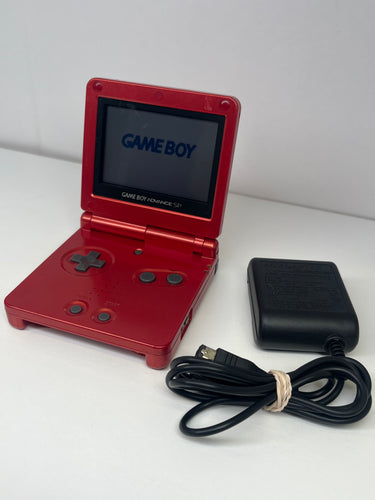GAMEBOY ADVANCE SP FLAME RED AGS-001 MODEL WITH CHARGER