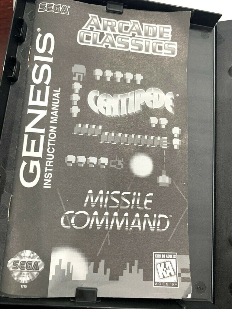 Arcade Classics - Sega Genesis Game COMPLETE CIB Tested + Working!