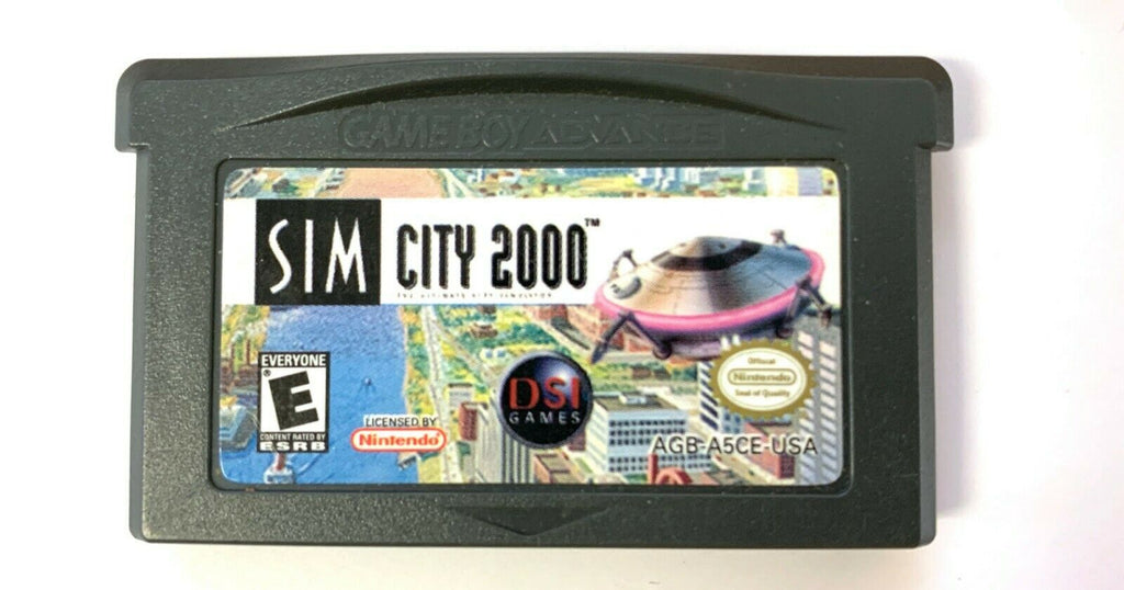 Sim City 2000 NINTENDO GAMEBOY ADVANCE GBA GAME Tested + Working AUTHENTIC