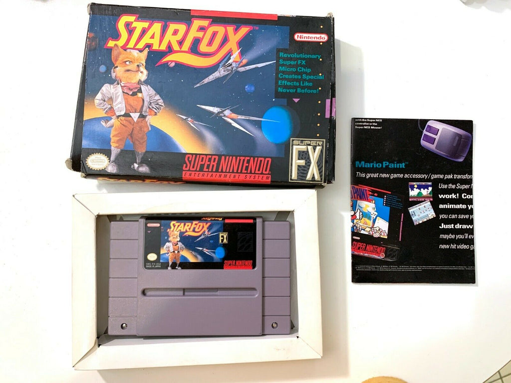 EXCELLENT STARFOX SUPER NINTENDO SNES GAME IN ORIGINAL BOX COMPLETE CIB