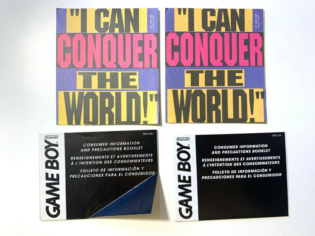 RARE! Gameboy I Can Conquer The World Consumer Booklet GP-DMG-USA Inserts Lot