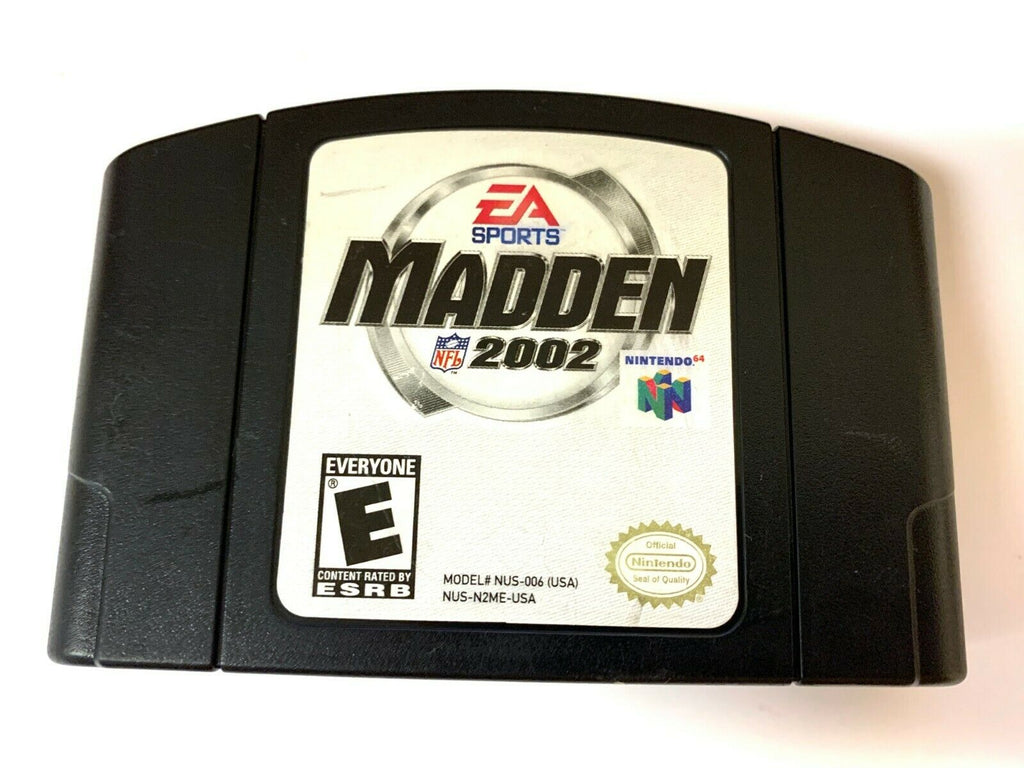 Madden NFL 2002 Nintendo 64 N64 Game Tested WORKING Authentic!