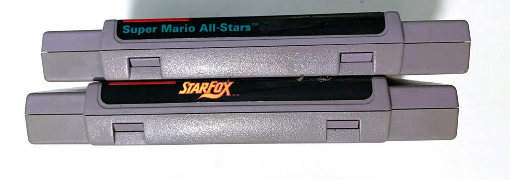 Star Fox & Super Mario All Stars SUPER NINTENDO SNES Authentic Game Lot Tested!