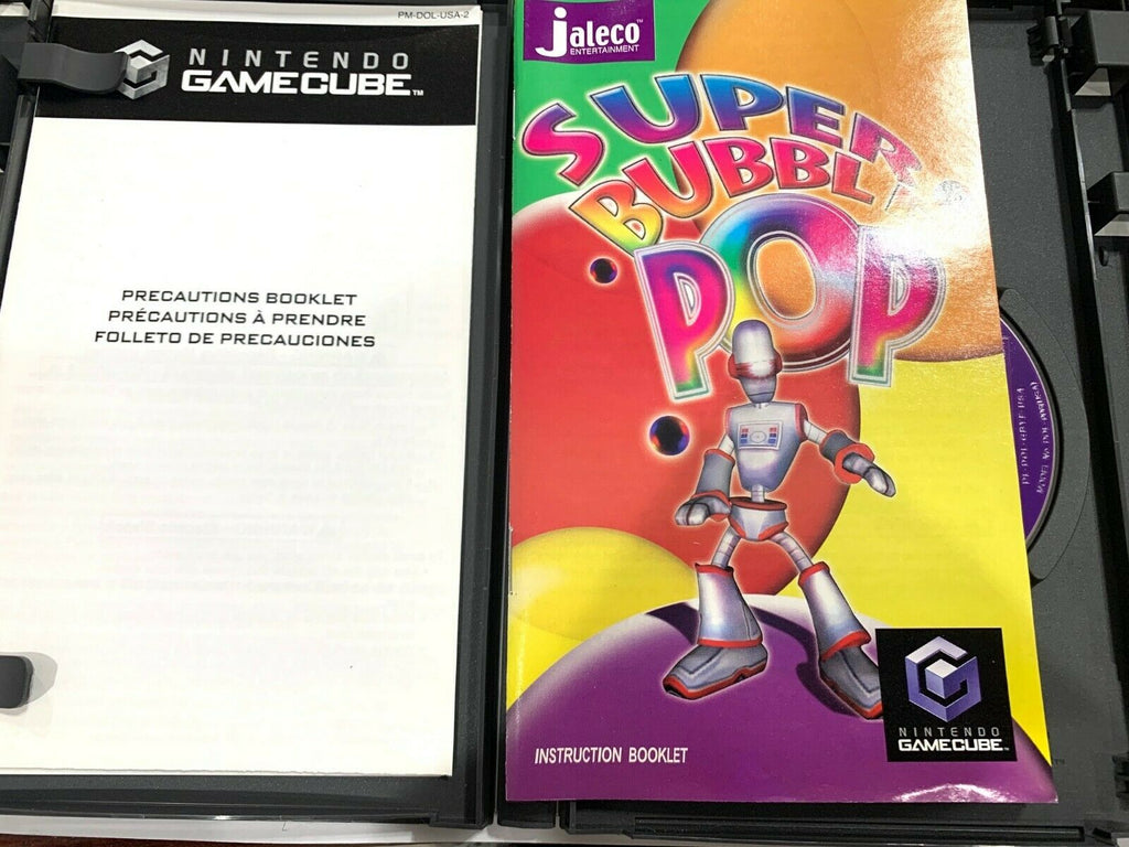 Super Bubble Pop NINTENDO GAMECUBE GAME COMPLETE CIB Tested + Working!