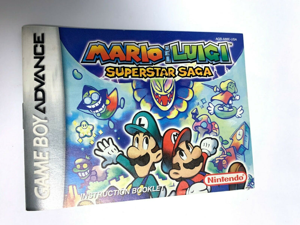 Mario & Luigi Superstar Saga MANUAL ONLY Nintendo Game Boy Advance GBA