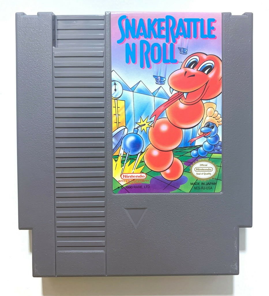 Snake Rattle 'n' Roll ORIGINAL NINTENDO NES Game Tested Working AUTHENTIC!