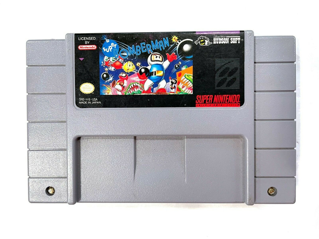 Super Bomberman SNES Nintendo Game Tested + Working ++ AUTHENTIC! VG!