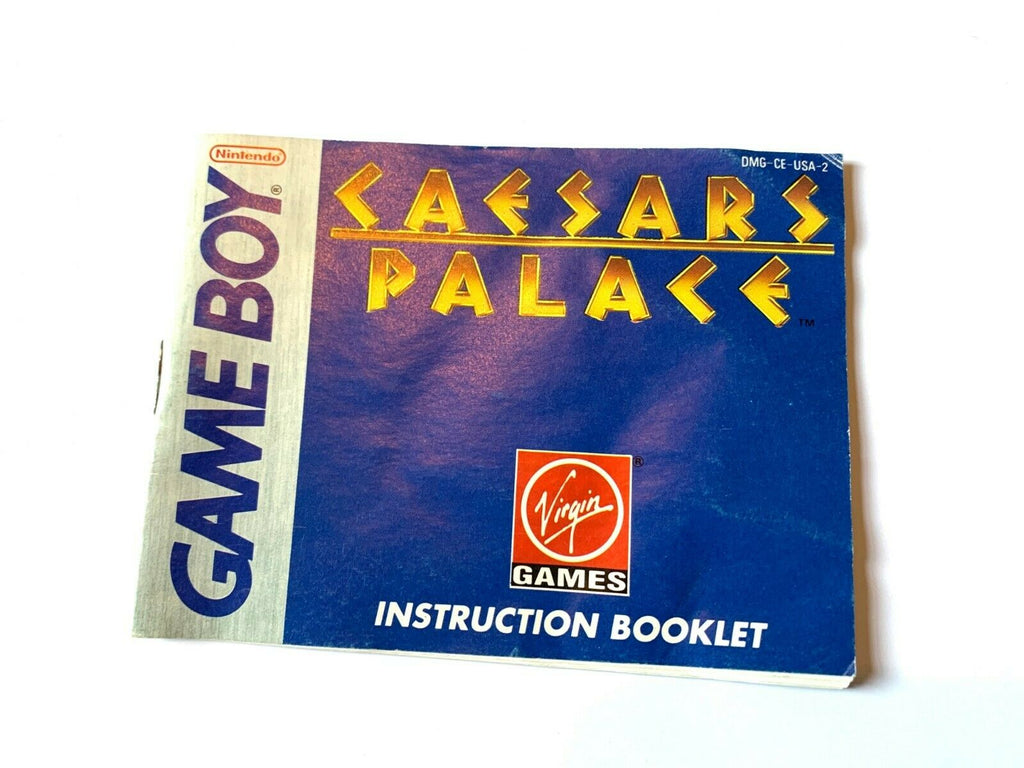 CAESARS PALACE INSTRUCTION MANUAL BOOKLET ONLY GAMEBOY