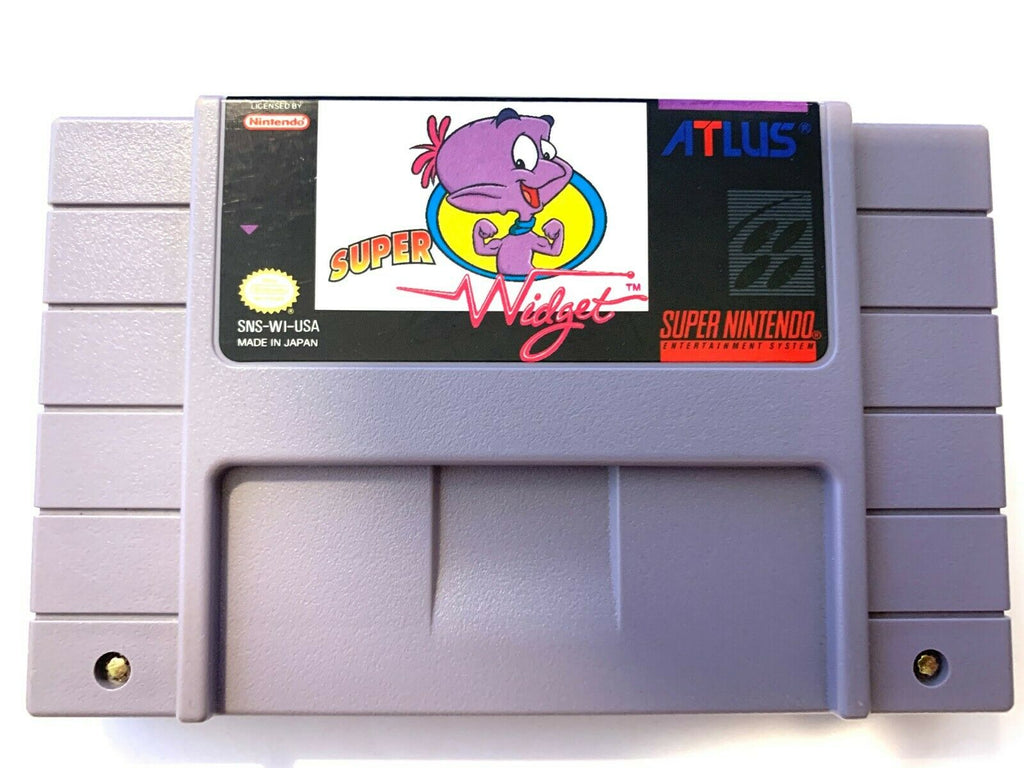 Super Widget SUPER NINTENDO SNES GAME Tested + Working & Authentic! Very Good!