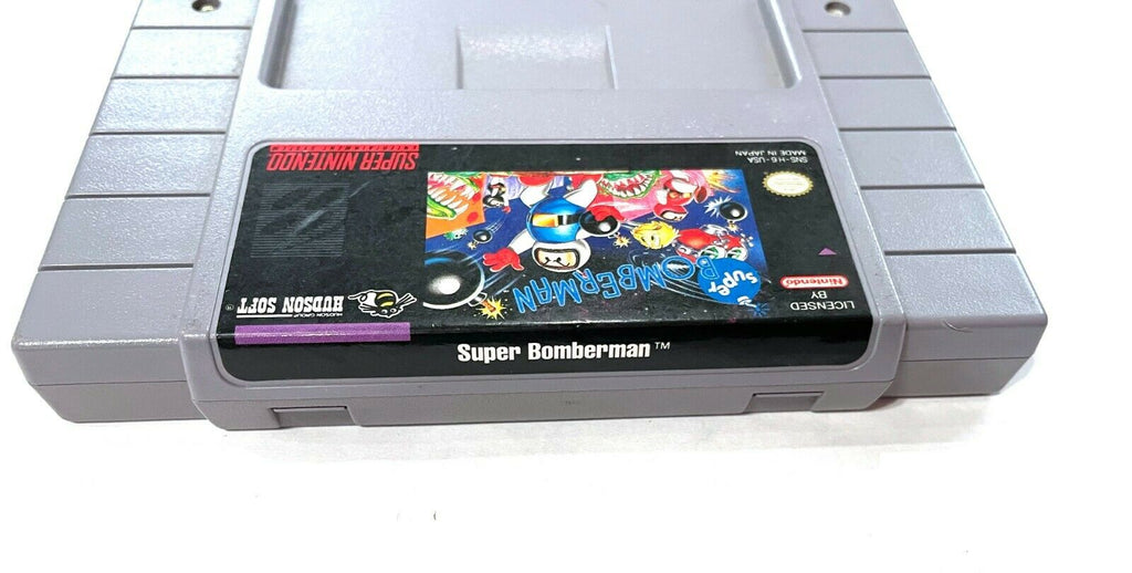 Super Bomberman SNES Nintendo Game Tested + Working ++ AUTHENTIC! VG!