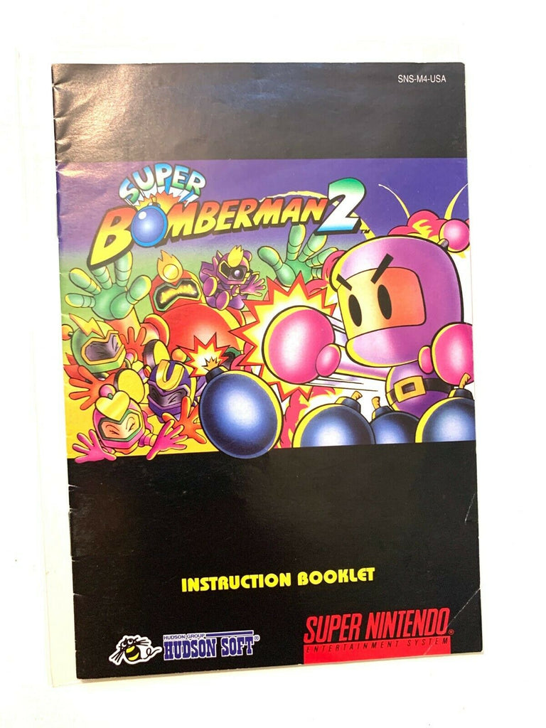 Super Bomberman 2 Original Instruction Booklet Book Manual Only SNES Nintendo