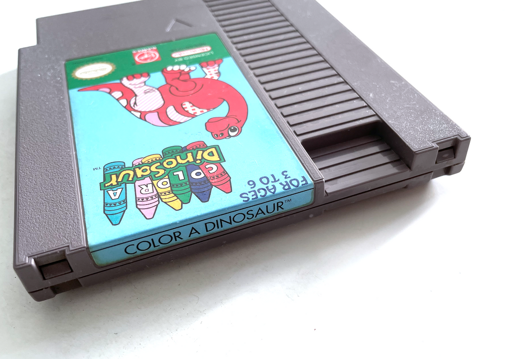 RARE! Color A Dinosaur Original Nintendo NES Game