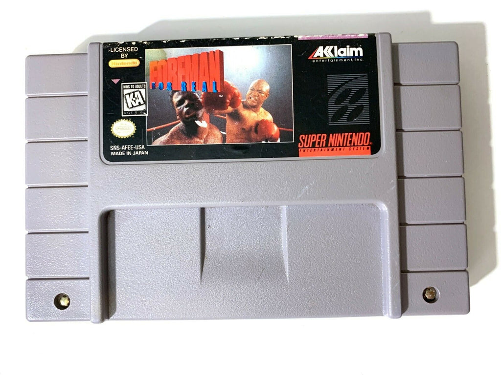 ****Foreman for Real SUPER NINTENDO SNES GAME Tested + Working & Authentic!****