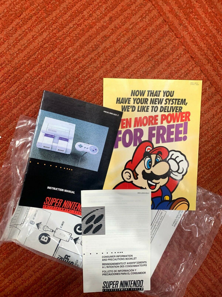 Nintendo SNES Super Set Console Original Box & Styrofoam Insert RARE