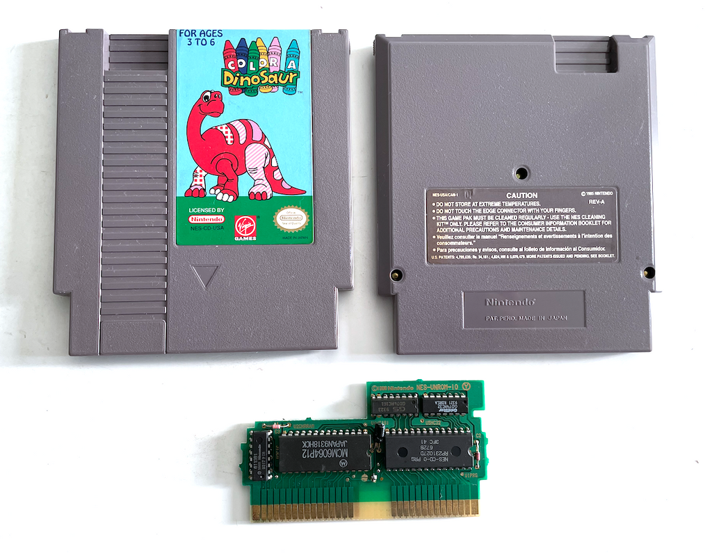 RARE! Color A Dinosaur Original Nintendo NES Game