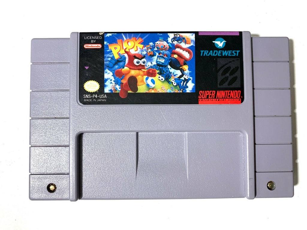 Plok SUPER NINTENDO SNES GAME Tested + Working & Authentic!