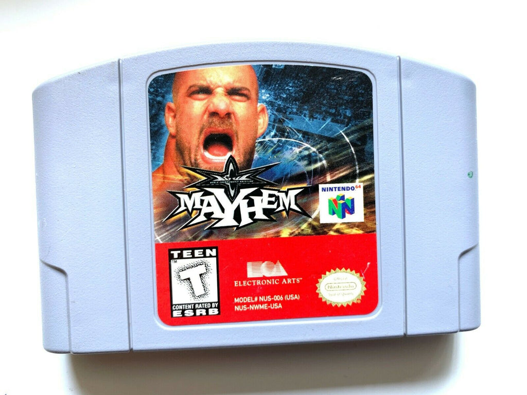 WCW Mayhem NINTENDO 64 N64 Game Tested + Working & Authentic!