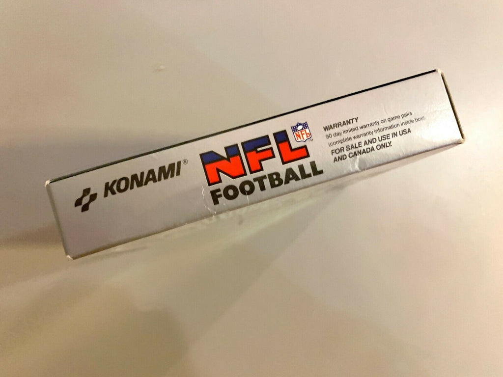 NFL Football Nintendo Game Boy Konami 1990 - Complete in Box NEVER USED!