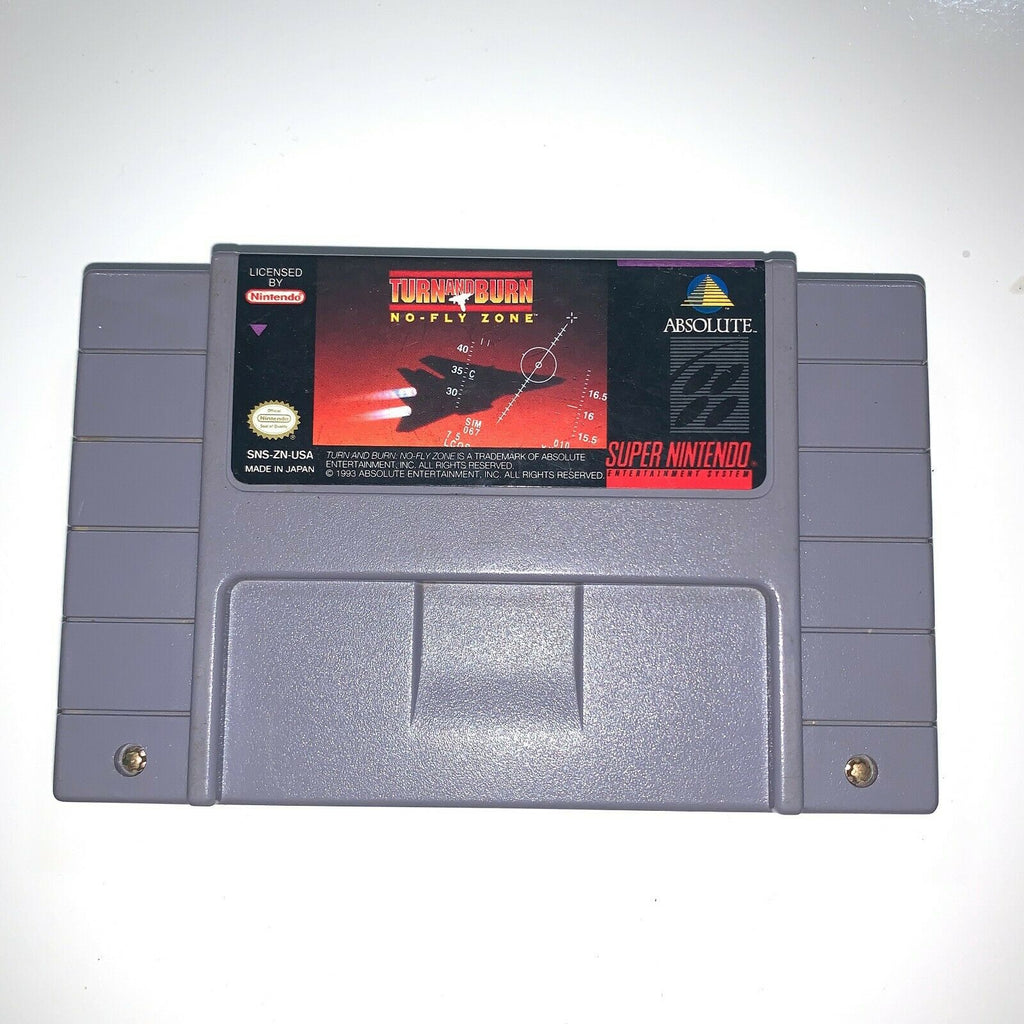 Turn and Burn: No-Fly Zone SUPER NINTENDO SNES Game Tested, Working & Authentic!