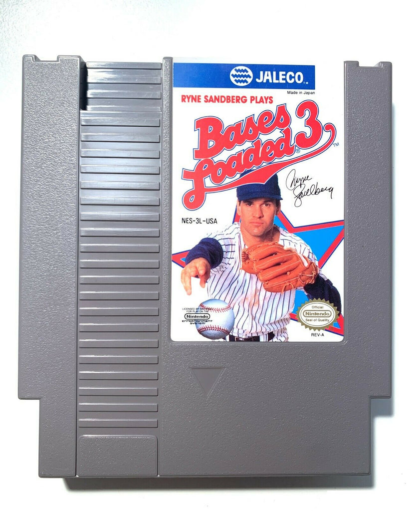 Bases Loaded 3 ORIGINAL NINTENDO NES GAME Tested + Working & Authentic! VG!