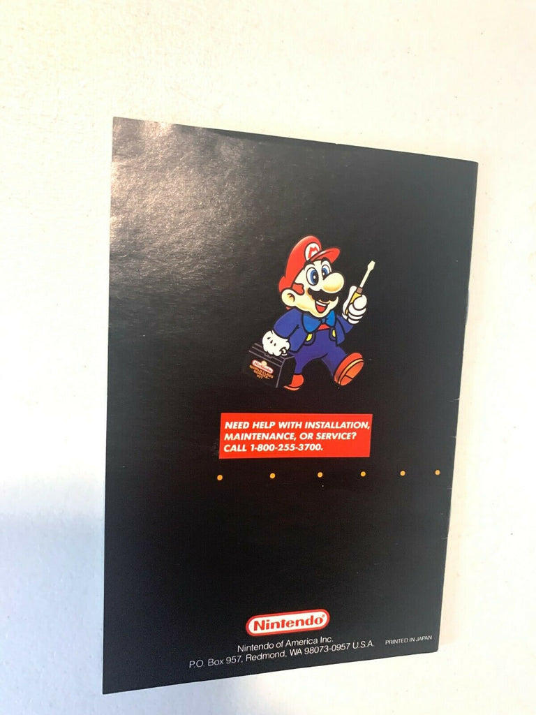Super Nintendo Console System (SNES) Original Instruction Booklet/Manual Only