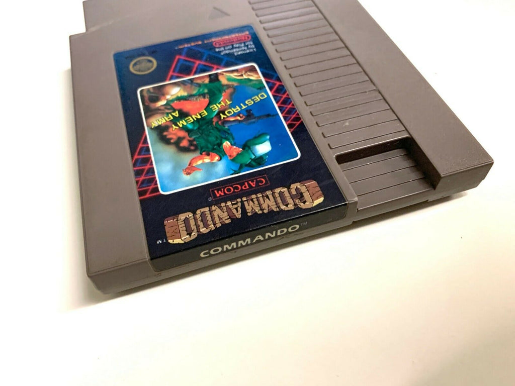 Commando ORIGINAL Nintendo NES Game Tested + Working & Authentic