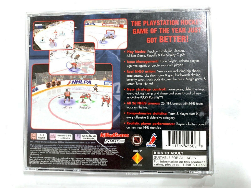 NHL Faceoff 97 - PS1 PS2 Playstation Game Complete Tested + Working!