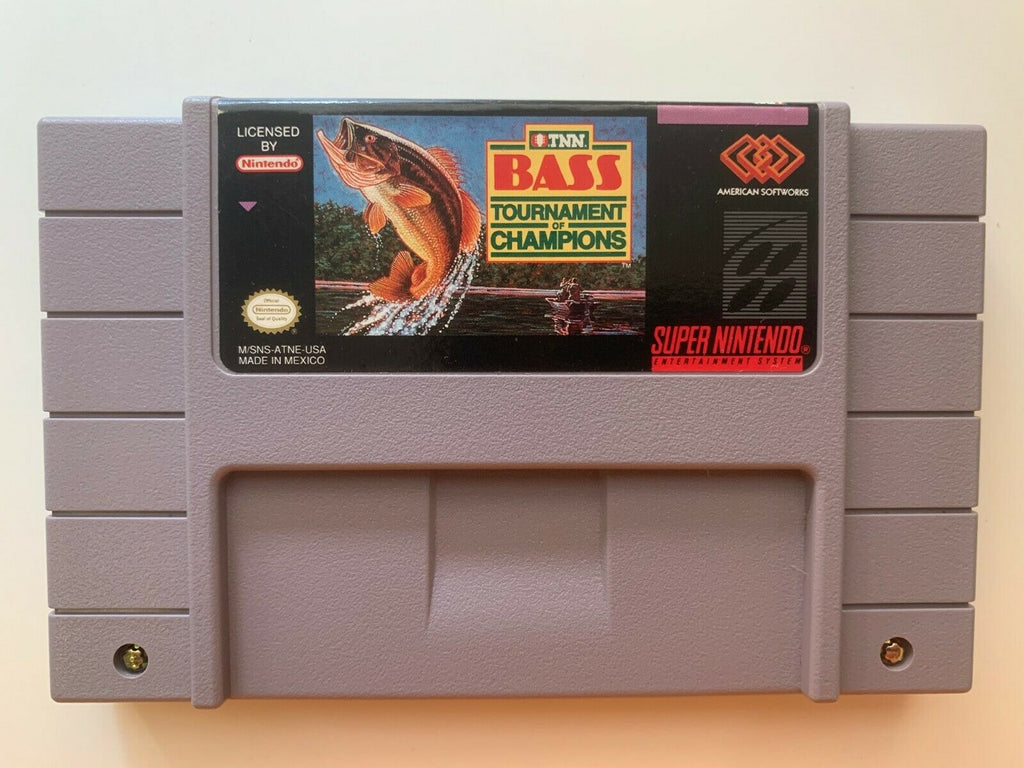TNN Bass Tournament of Champions Super Nintendo SNES Game Tested + Working!