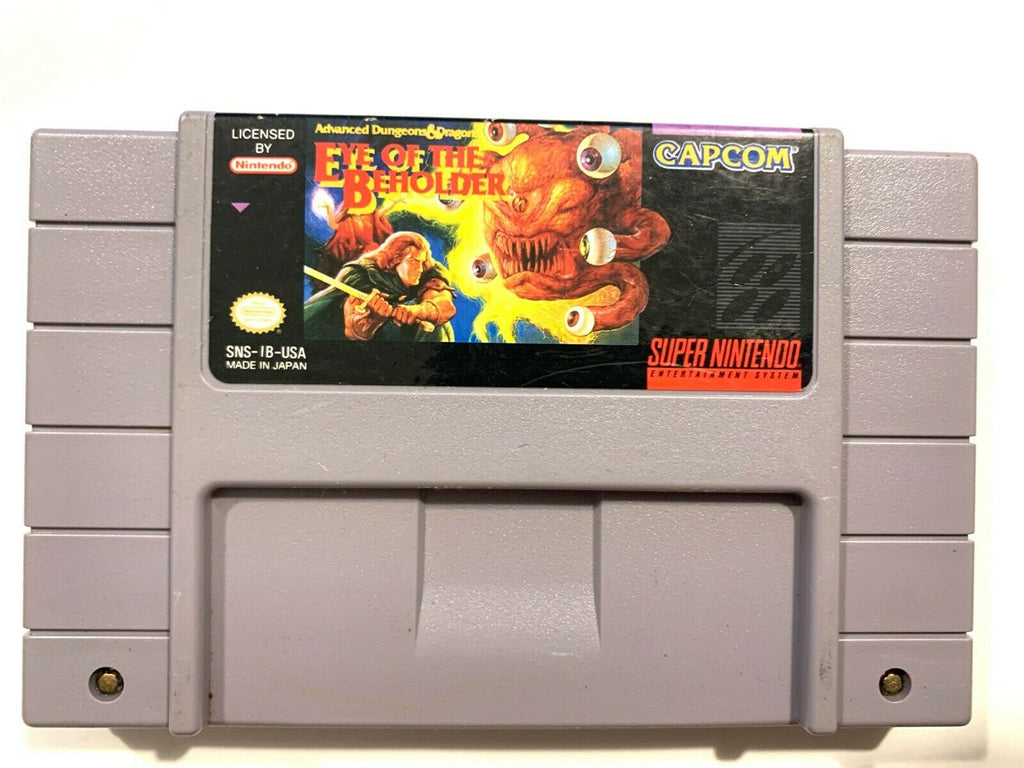 Dungeons & Dragons Eye of the Beholder Super Nintendo SNES Genuine Authentic
