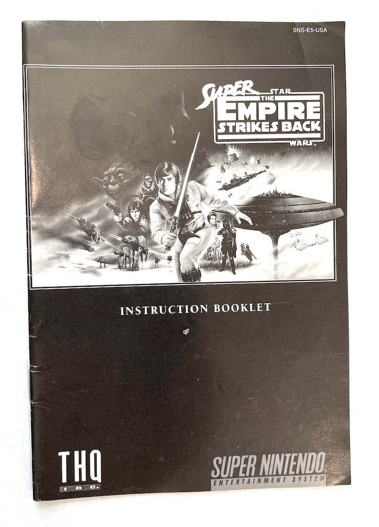 STAR WARS THE EMPIRE STRIKES BACK SUPER NINTENDO SNES *INSTRUCTION MANUAL ONLY*