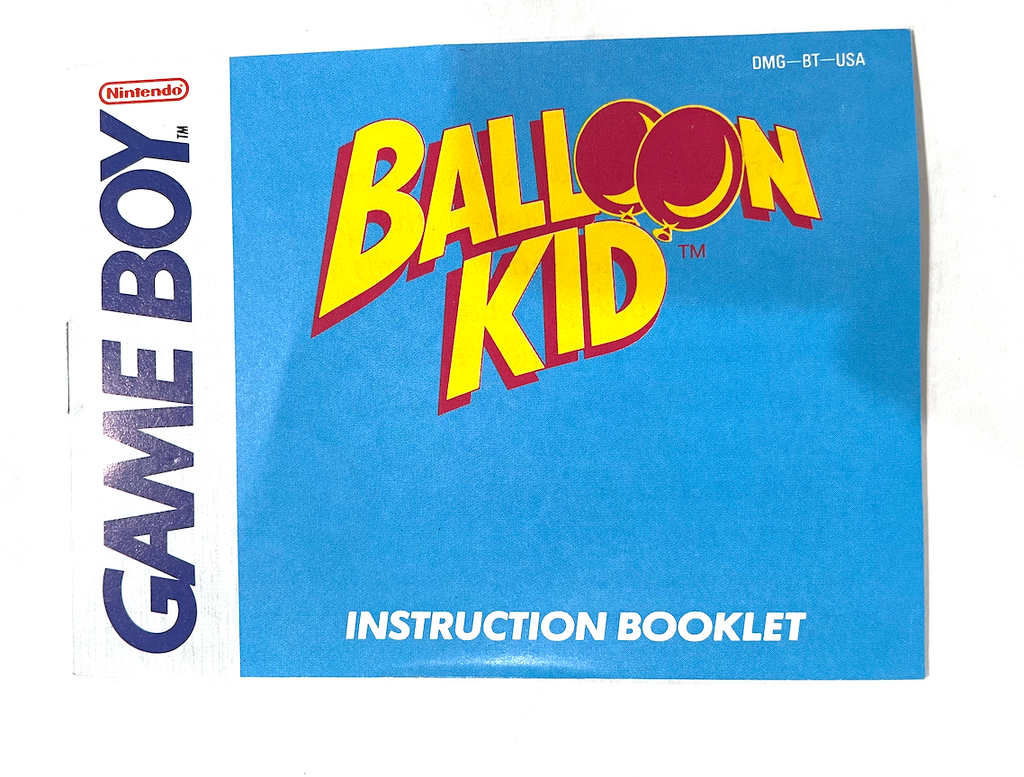 Balloon Kid GameBoy Nintendo Instruction Manual