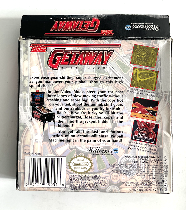 VERY RARE! Getaway High Stakes ORIGINAL NINTENDO GAMEBOY GAME COMPLETE CIB Boxed