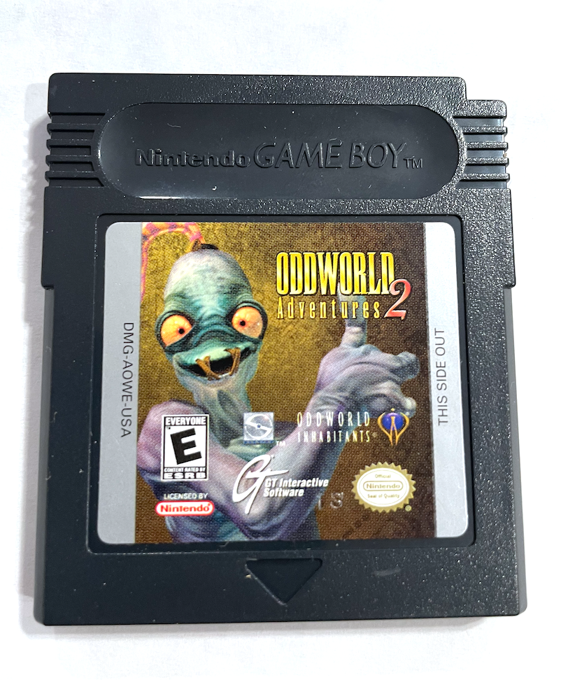 Oddworld Adventures 2 Nintendo Game Boy Color Tested ++ Working & AUTHENTIC!!