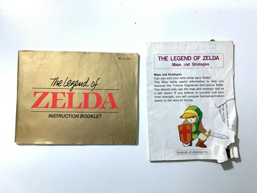 Legend of Zelda NINTENDO NES Instruction Manual & Maps and Strategies Insert