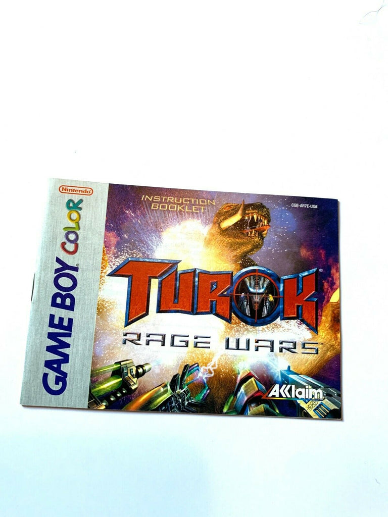 Turok Rage Wars Nintendo Game Boy Color Instruction Manual Booklet ONLY