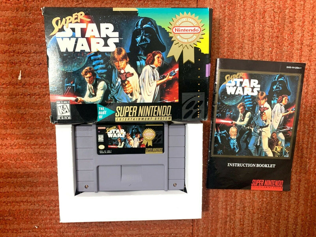 Super Star Wars (Super Nintendo Entertainment System, 1992) SNES Complete  CIB