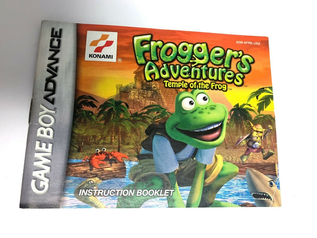 Frogger's Adventures Temple of the Frog Manual Nintendo Gameboy Advance GBA