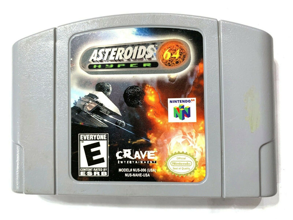 Asteroids Hyper  NINTENDO 64 N64 Game Tested + Working & Authentic!