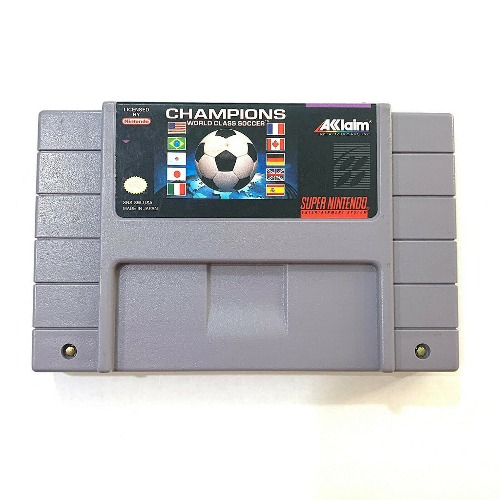 Champions World Class Soccer SUPER NINTENDO SNES Game - Tested - Working!