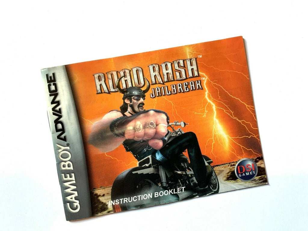 Road Rash Jailbreak Instruction Manual Booklet Book Nintendo Gameboy Advance GBA