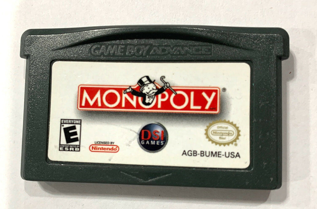 Monopoly Nintendo Gameboy Advance GBA Tested + Working & Authentic!