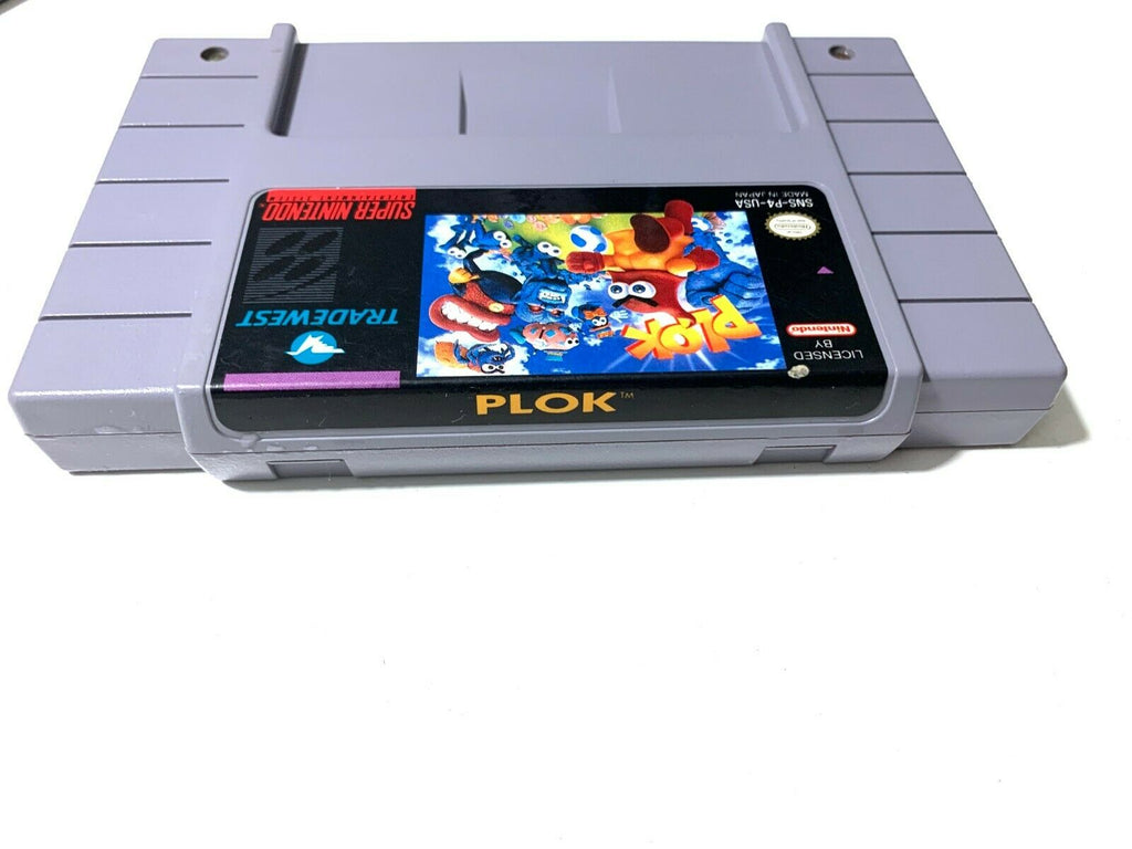 Plok SUPER NINTENDO SNES GAME Tested + Working & Authentic!