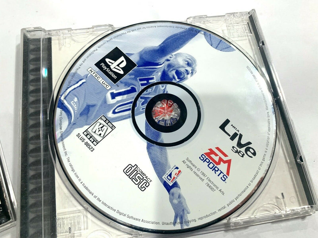 NBA Live 98 (Sony PlayStation 1, Black Label) CIB PS1 COMPLETE Tested + Working