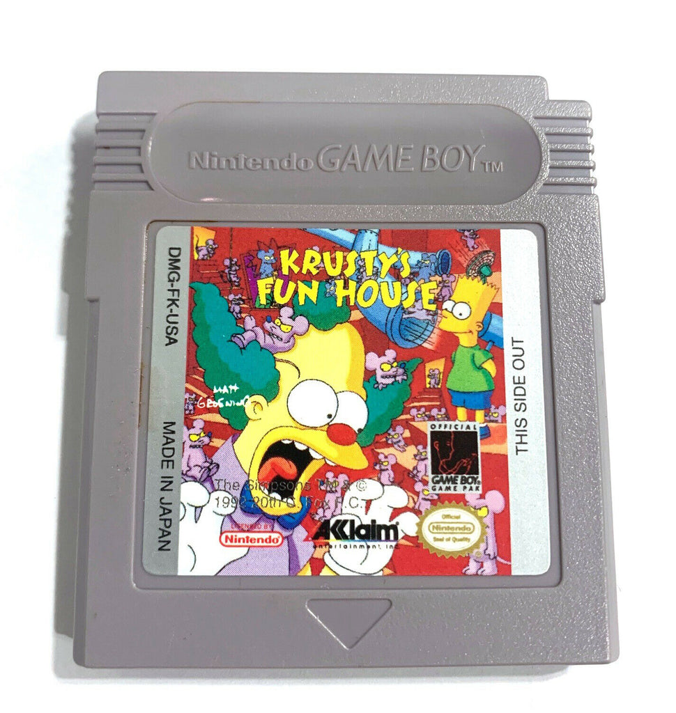 Krusty's Fun House ORIGINAL NINTENDO GAMEBOY GAME Tested + Working & Authentic!