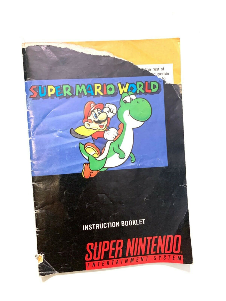 Super Mario World Super Nintendo Instruction Manual Booklet NO SNES GAME!