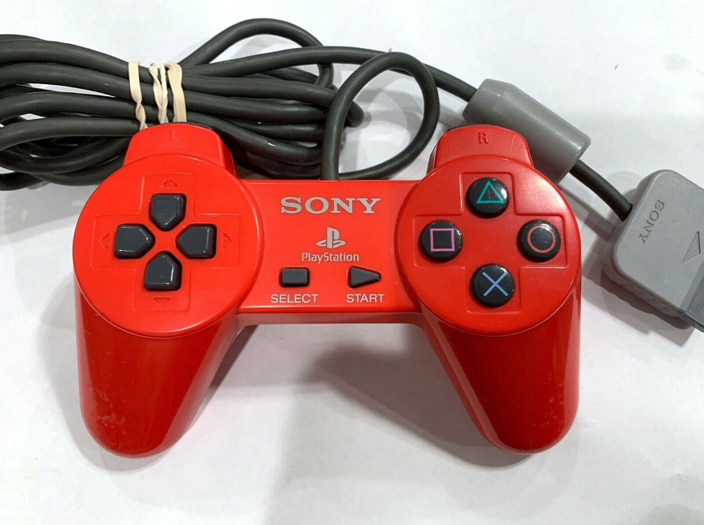 SONY Playstation PS1 Red Wired Controller SCPH-1080 Official OEM 