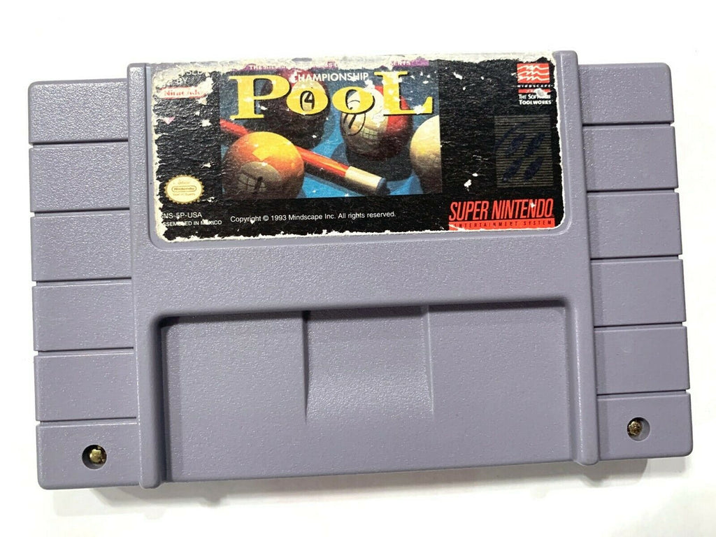 Championship Pool Super Nintendo Game SNES Tested + Working!