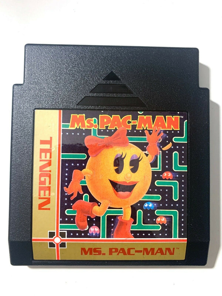 RARE Ms Pac Man ORIGINAL NINTENDO NES GAME TENGEN Cartridge Tested WORKING! VG!